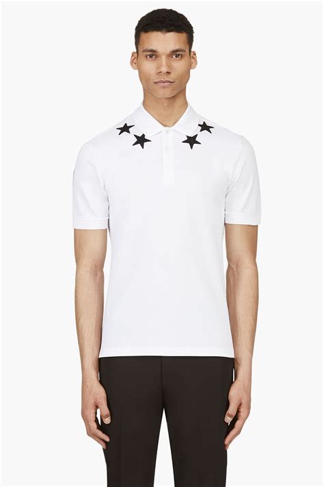 givenchy white polo stars|givenchy polo shirts.